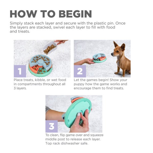 Nina Ottosson Puppy Lickin' Layers – Level 2 Puzzle Toy - Image 3