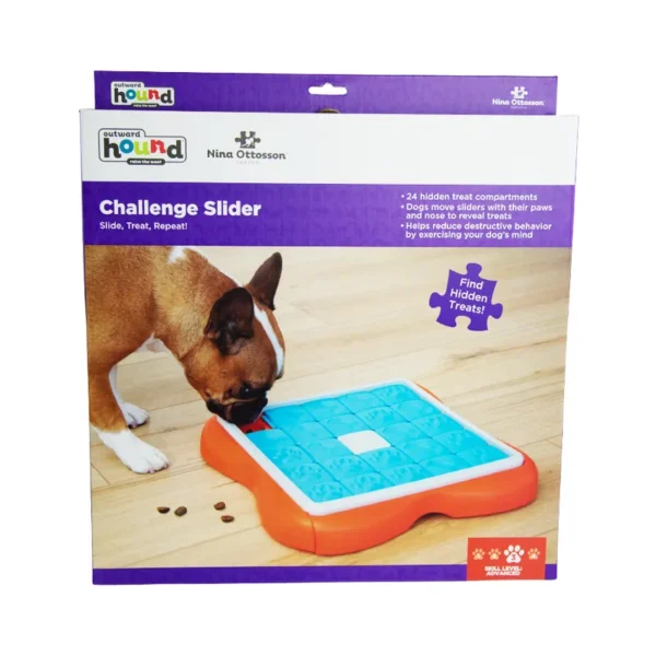 Nina Ottosson Challenge Slider Treat Dispensing Interactive Dog Game Level 3 - Image 2