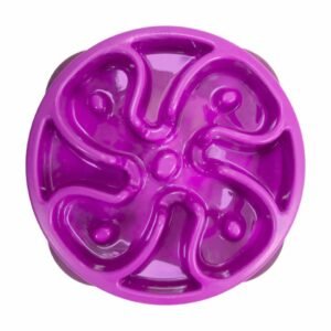 Outward Hound Mini Fun Feeder Slow Bowl – Purple
