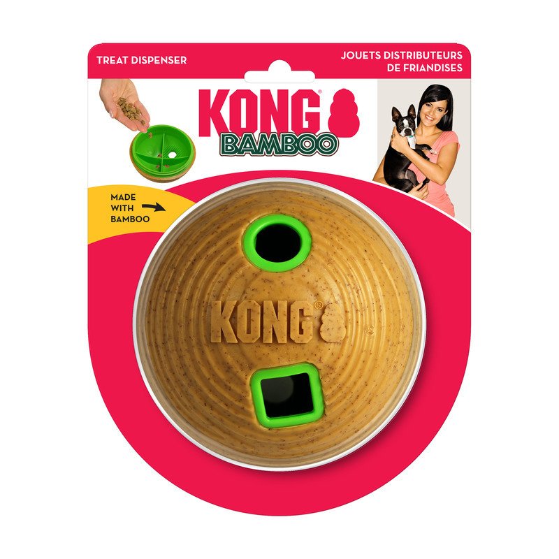 KONG Bamboo Feeder Treat Ball for Dogs – Medium