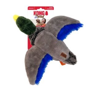 KONG Wild Low Stuffing Floppy Squeaker Dog Toy – Mallard Duck